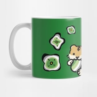 Aromantic Flag of Tiger Pride with Cute Flower Drop (LGBTQ+ Pride Month) Mug